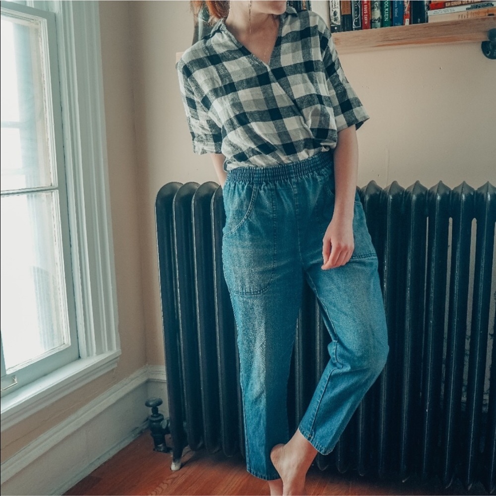 Vintage Chambray Crop Pants